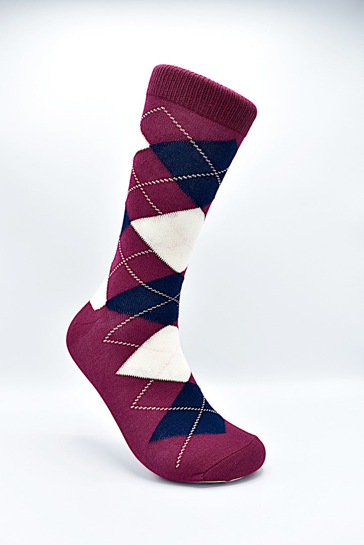Socks Argyle Maroon Socks Argyle Maroon