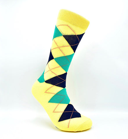 Socks Argyle Yellow