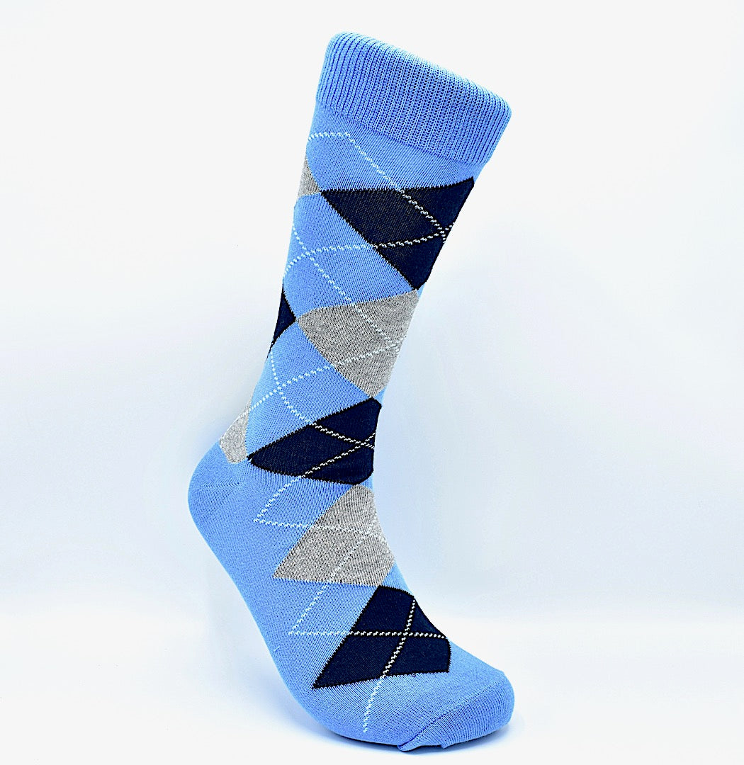 Socks Argyle Light Blue