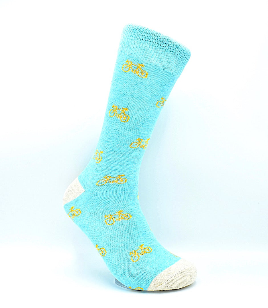 Socks Bicycle Light Blue