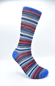 Socks Stripes Blue & Orange