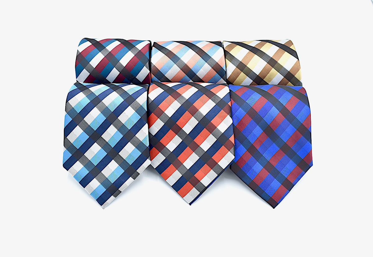 Polyester Small Squares Plaid – The Tie Shop