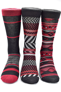 Socks 3 Pack Santa Fe Red