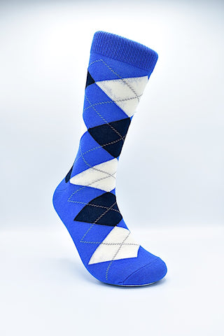 Socks Argyle Blue