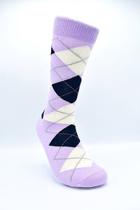 Socks Argyle Purple