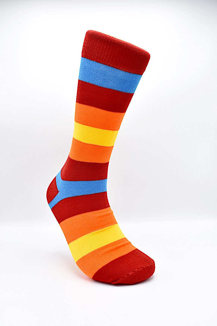 Socks Red & Yellow Stripes