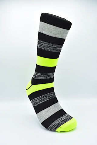 Socks Gray & Neon Stripes
