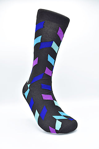 Socks Blue & Purple Diagnals