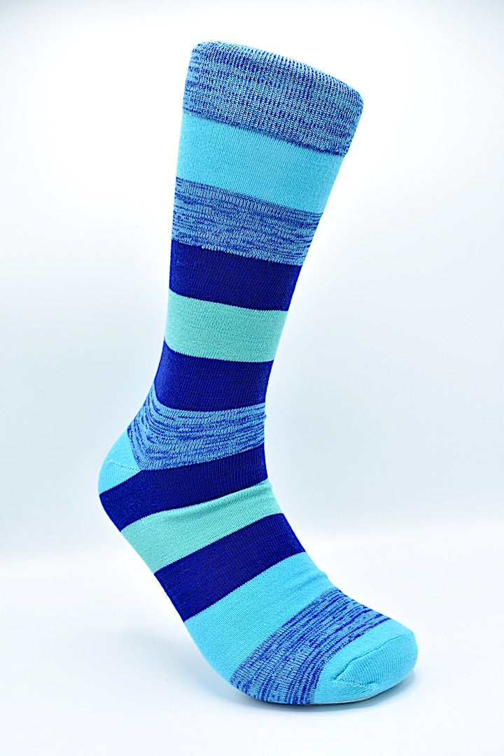 Socks Stripes Blue on Blue