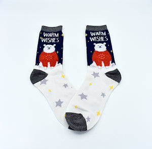 Socks Christmas Women Polar Bear