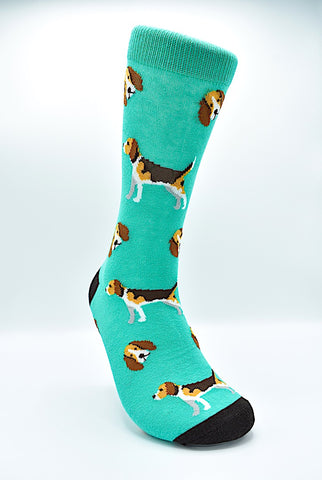 Socks Beagle Turquoise