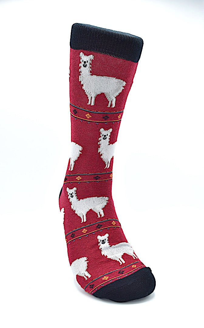 Socks Alpaca Maroon