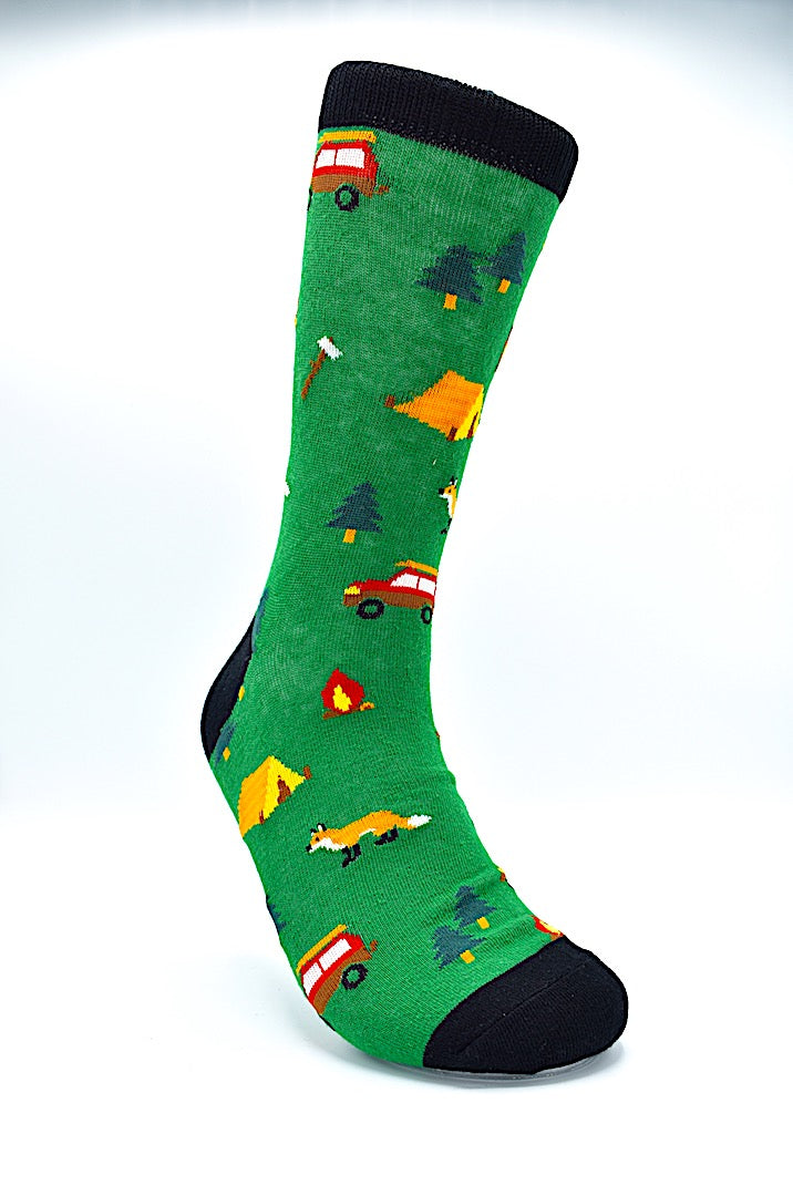 Socks Camping Green