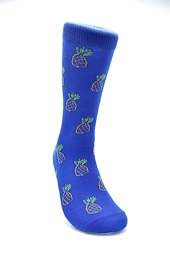 Socks Pineapple Royal Blue